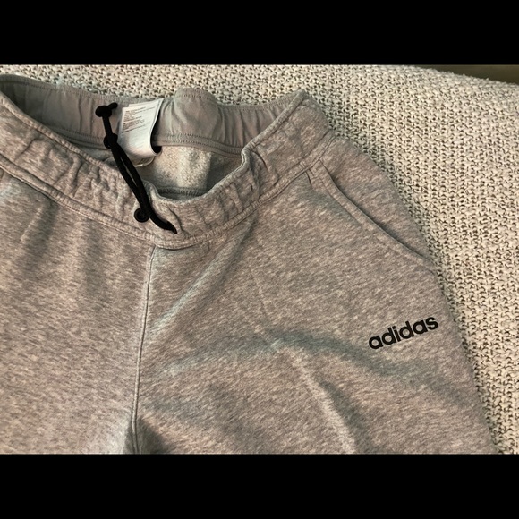 ADIDAS Fleece Jogger - heather grey (sz small) - Picture 6 of 9